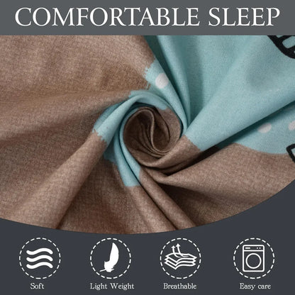 Fresh Form Loom Wrinkle Free Glace Cotton 300 TC Elastic Fitted Bedsheet For Kids With 2 Pillow Cover Rosy Dinosaur Rosy