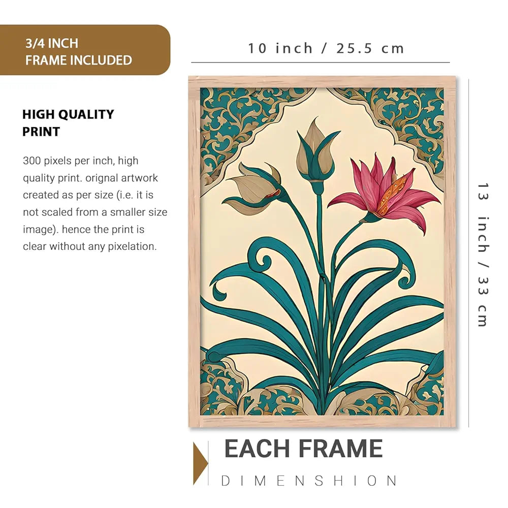 Kotart Premium Digital Madhubani Art Paintings with Frame Painting For Wall Decoration Pack of 6