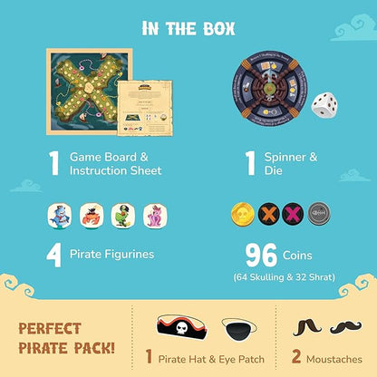 Bloomingo Board Game - Pirate's Paradise | Exciting Pirate Treasure Hunt Adventure Game for Kids & Adults