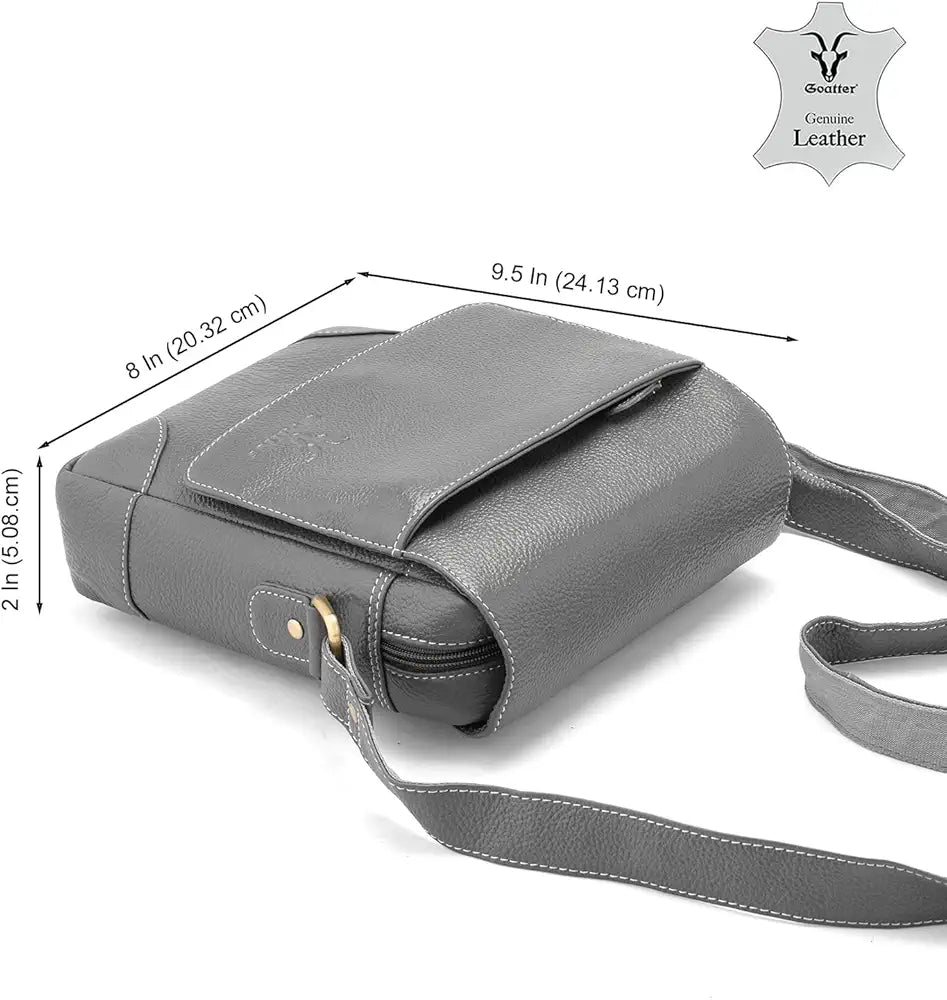 Goatter Genuine Leather 10" Inch Sling Bag For Unisex
