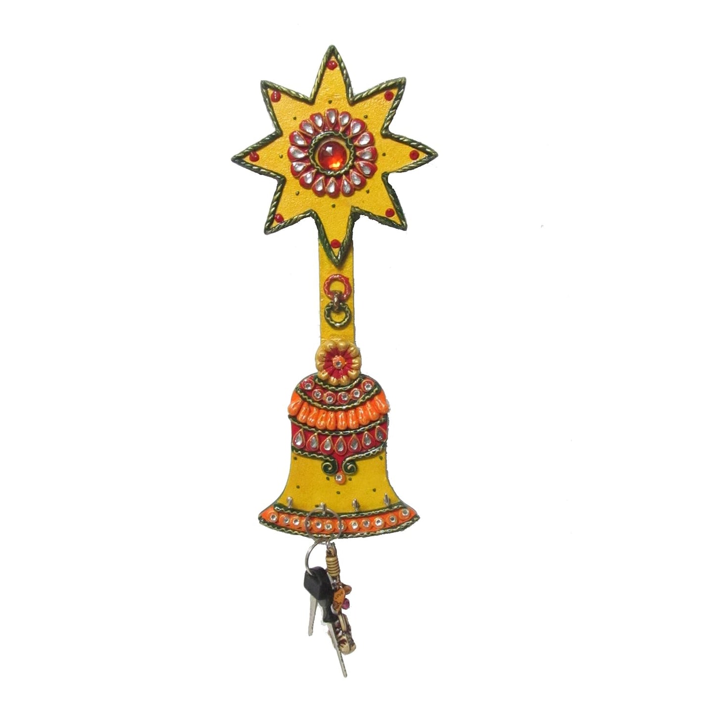 Ecraftindia Papier - Mache Bell Key Holder