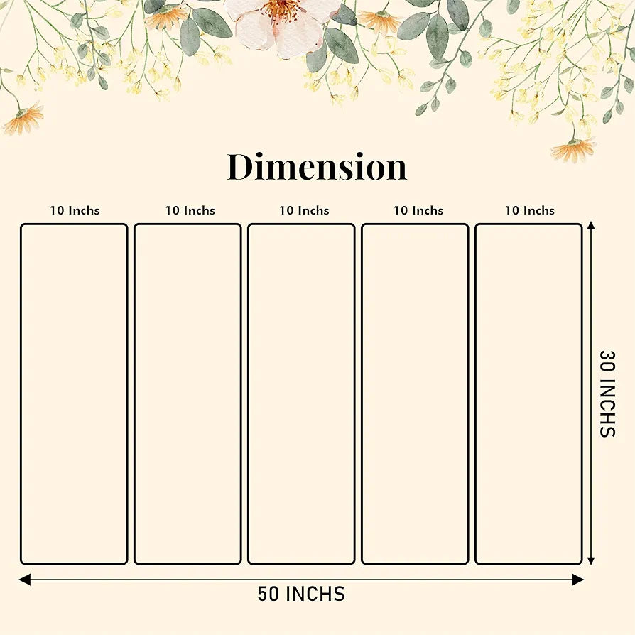 Livin'luxe Cute Kitten Wall Painting Cat & Butterfly Floral Art 5 Panel HD Painting Framed Artwork XL-35433