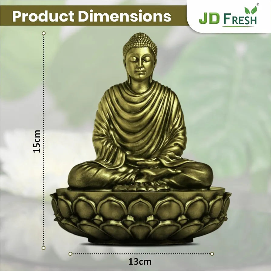 Jd Fresh 6 Inch Gautam Buddha Statue - Bronze