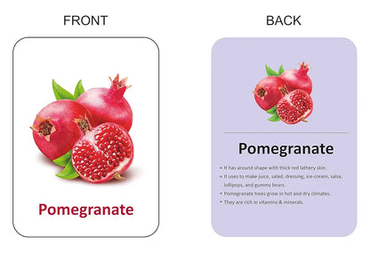 Gurukanth® Premium Fruits Flash Cards for Kids Early Learning | Easy & Fun Way of Learning 1 Year to 6 Years Babies Smart Toys