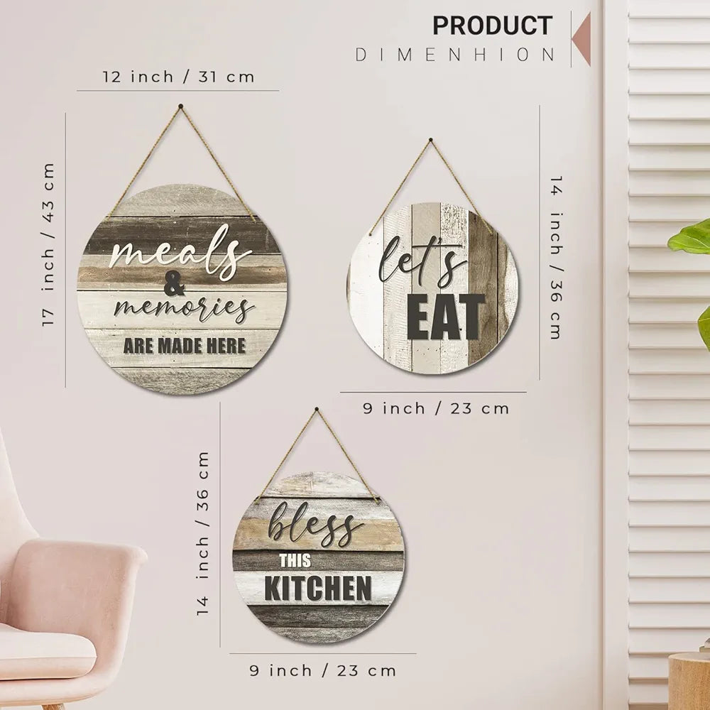 Kotart Wooden Wall Hanging Home Decor Items Meals & Memories