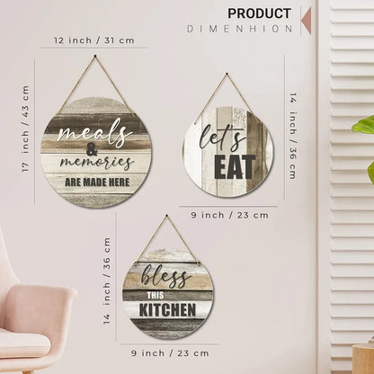 Kotart Wooden Wall Hanging Home Decor Items Meals & Memories