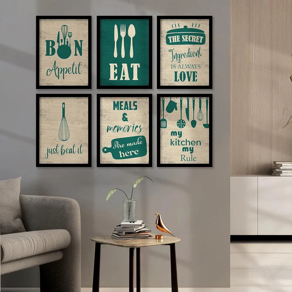 Kotart Wood Restaurant Quotes Framed Posters For Kitchen Wall Decoration Kitchen 6