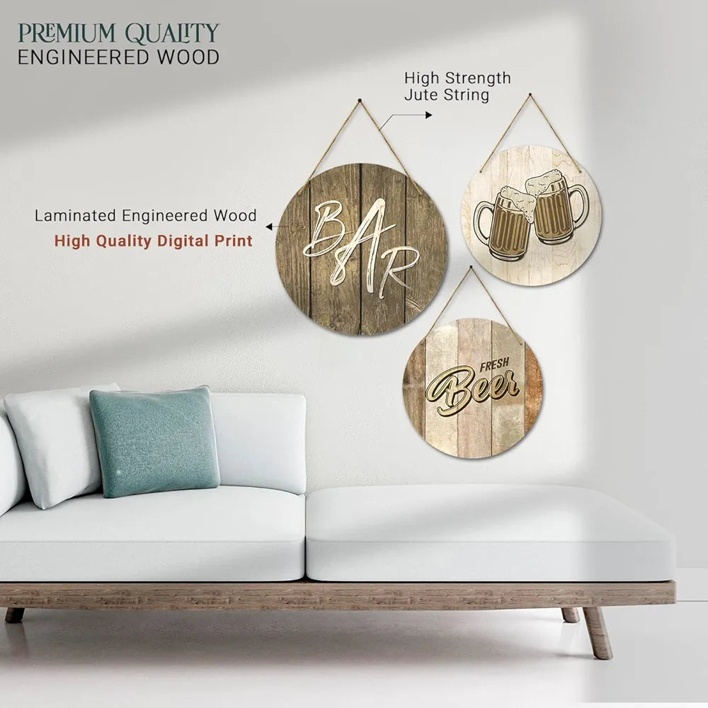 Kotart Wooden Wall Hanging Home Decor Items Bar Beer