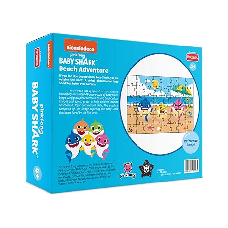 Funskool Baby Shark Beach Adventure Educational 48 Pieces Puzzle Toy