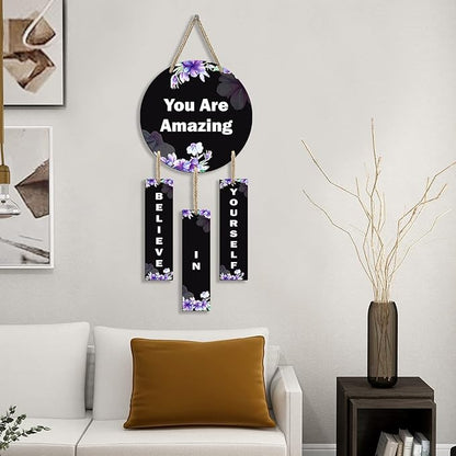 Sehaz Artworks Wooden Wall Hangings for Home Decoration Home Decor Items for Living Room Positive Quotes