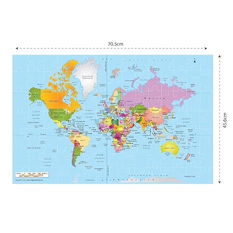 Funskool Play & Learn Funskool World Map Educational 105 Pieces Puzzle