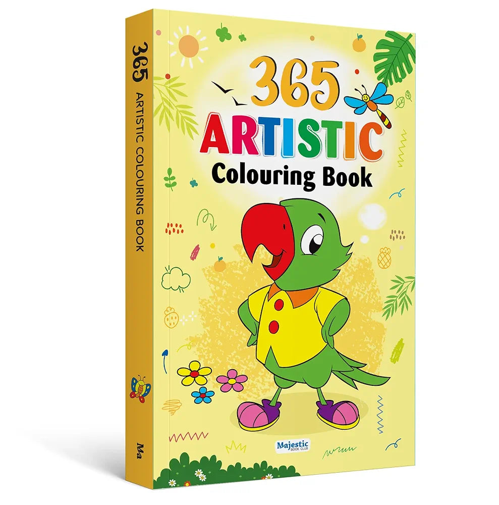 365 Artistic Colouring Book for Kids | Jumbo Colouring & Activity Book with 368 Pages | Fun Gift for Boys & Girls Ages 3+ | Improves Creativity, Focus & Fine Motor Skills | By Majestic Book Club