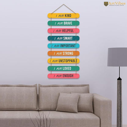 Artvibes Self Motivation Quotes Mdf Wooden Wall Hanging for Home Livingroom Art Items