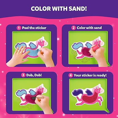 Skillmatics Art & Craft Activity Sand Tastic Art Unicorns & Princesses Sand Art for Kids