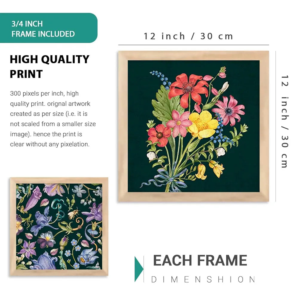 Kotart Home Dacor Abstract Painting Decorative Modern Big Size Wall Art poster With Frame Digital Reprint Engineered Wood Set of 4 Art5