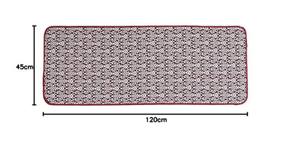 Saral Home Fleur Designer Soft Cotton Durable & Washable Multipurpose Runner Colour Red