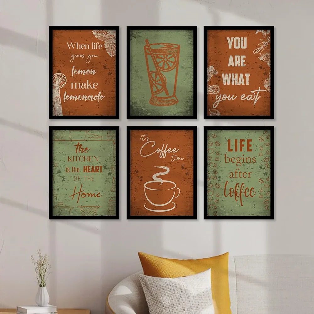 Kotart When Life Gives you Lemons Restaurant Quotes Posters with Frame