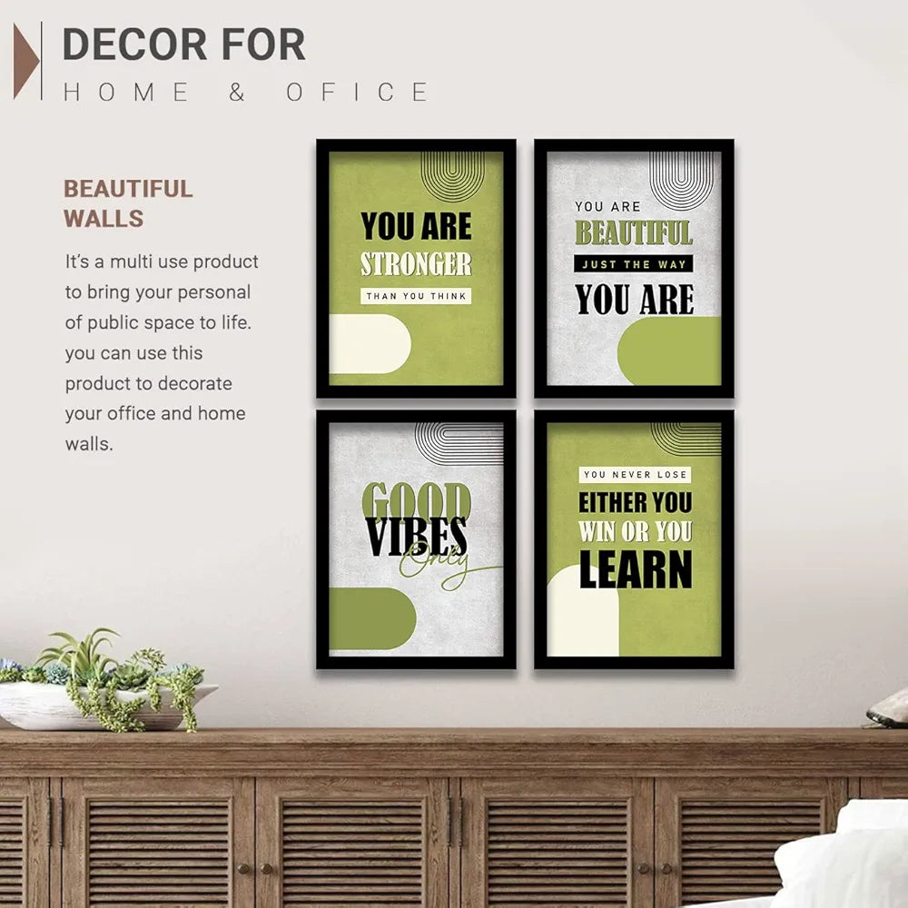 Kotart You Are Stronger Motivational Quotes Wall Posters with Frame