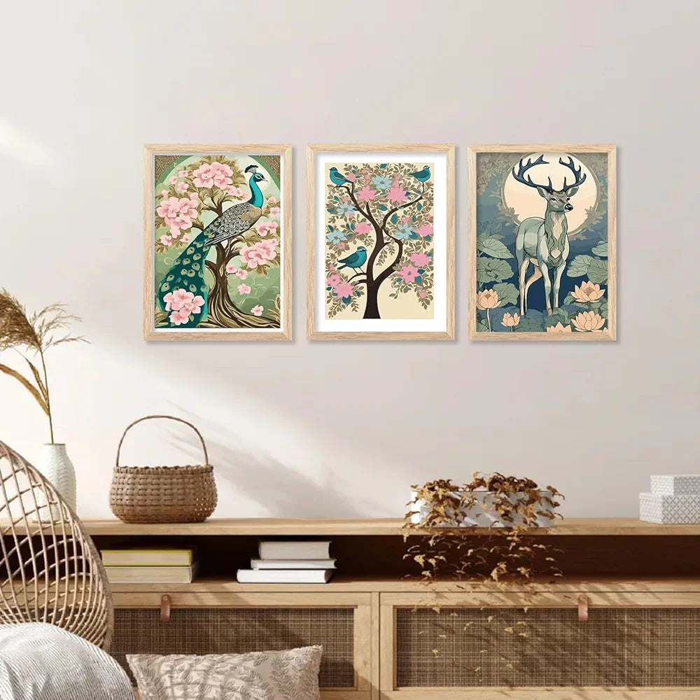 kotart Traditional Indian Inspired Wall Art Prints for Home and Office Decor C