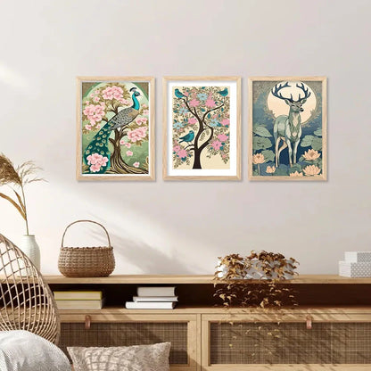 kotart Traditional Indian Inspired Wall Art Prints for Home and Office Decor C