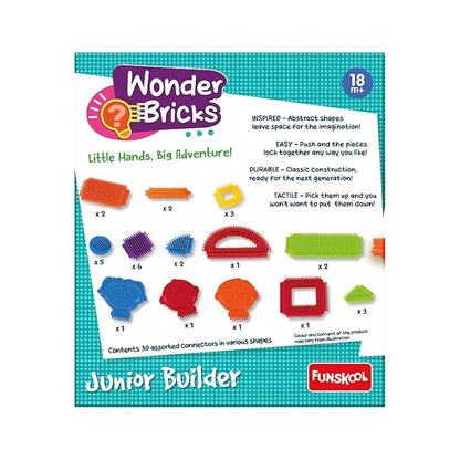 Funskool-Junior Builder Educational 30 Pieces Construction for 18 Months Old Kids and Above Toy