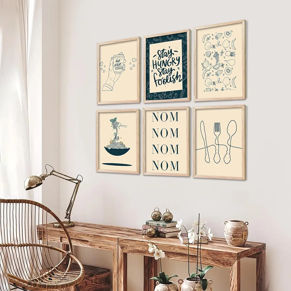 Kotart Restaurant Theme Digital Painting for Kitchen Restaurant Cafe Wall Decoration D