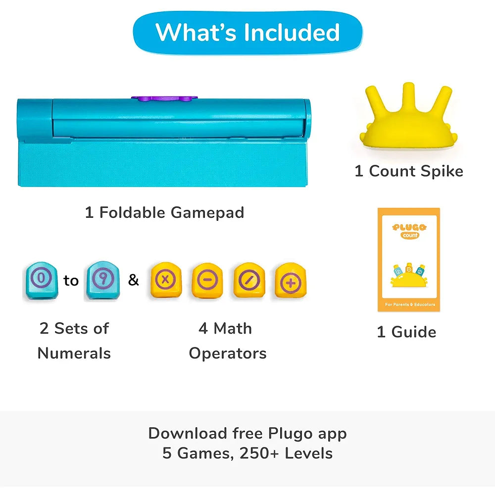 Shifu Plugo STEM Wiz Pack AR-Powered Toy with Count and Link Kit for Kids - Math Puzzles Challenges Fun Learning, Interactive Game 