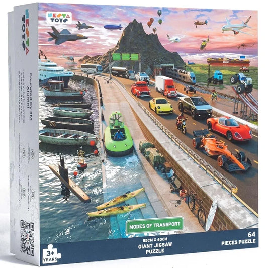 NESTA TOYS - Floor Puzzle & Game - Modes of Transport, Jigsaw & Toddler Puzzles, Educational Toy, Gifts for Boys & Girls Ages 3, 4, 5, 6, 7 