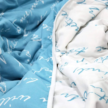 Divine Casa Luxor Abstract Microfibre Single Comforter Colour Blue