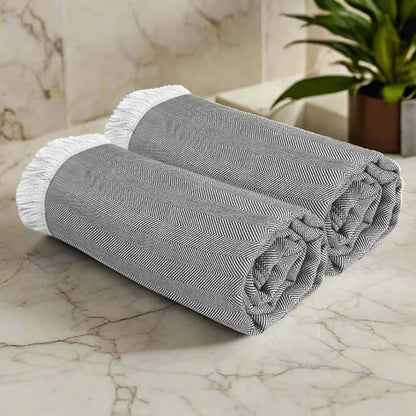 Heelium Bamboo Bath Towel Ultra Soft & Lightweight Highly Absorbent & Fast Drying Turkish Towel for Bath