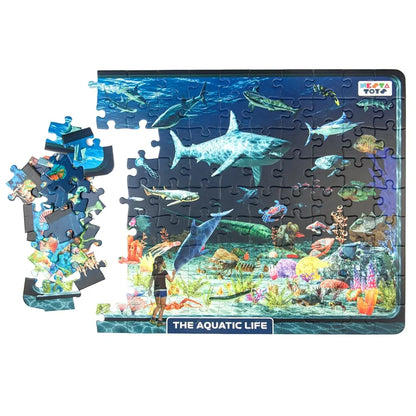NESTA TOYS - Floor Puzzle & Game, Aquatic Life Jigsaw Puzzle, Educational Toy, Gifts for Boys & Girls Ages 6 to 14 | Learning Toys | 108 pcs, 70 x 50 cm