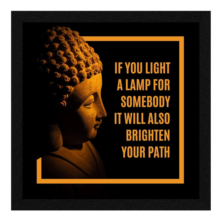 ArtX Paper Motivational Quote If you Light a Lamp Wall Art Painting