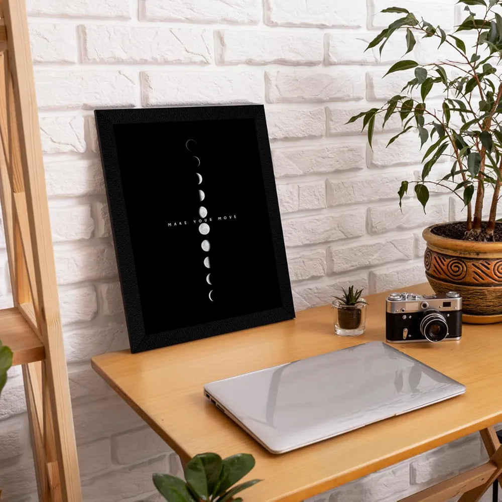 ArtX Paper Science Space Motivational Wall Frames Motivational Framed Posters A4 Set of 4