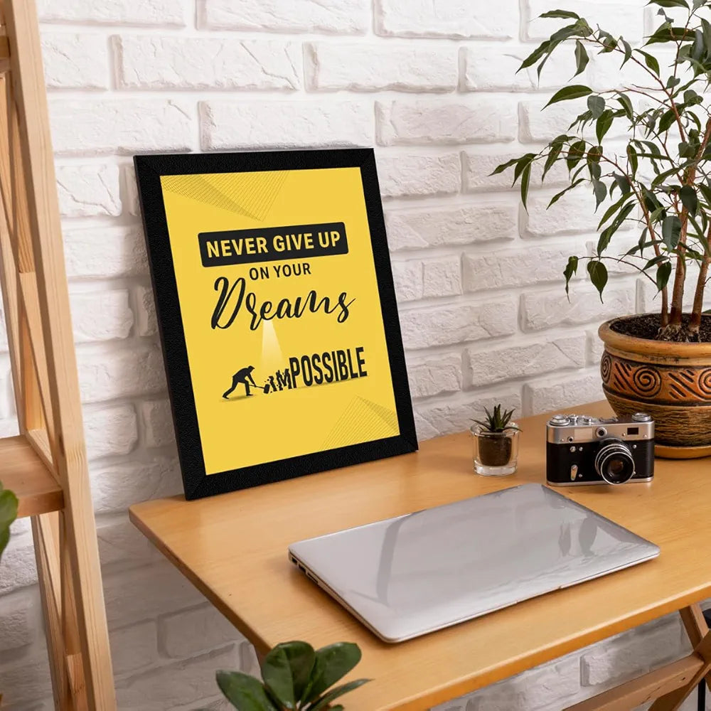 ArtX Paper Money Makers Motivational Framed Posters Set of 4