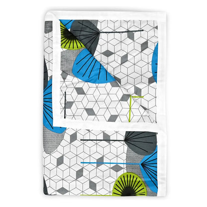 Divine Casa 100% Cotton Reversible Lightweight Printed Single Bed AC Dohar Blanket Colour White & Blue