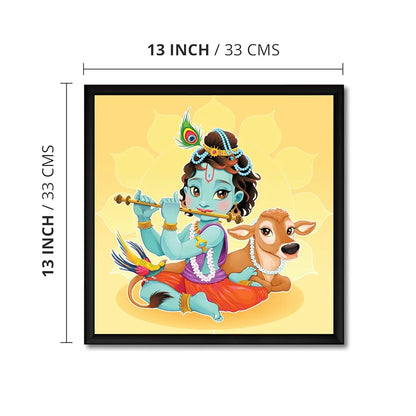 ArtX Paper Traditional Krishna Wall Art Painting Multicolor
