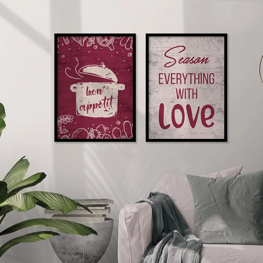 Kotart Engineered Wood Restaurant Quotes Framed Posters For Kitchen Wall Decoration Kitchen 3