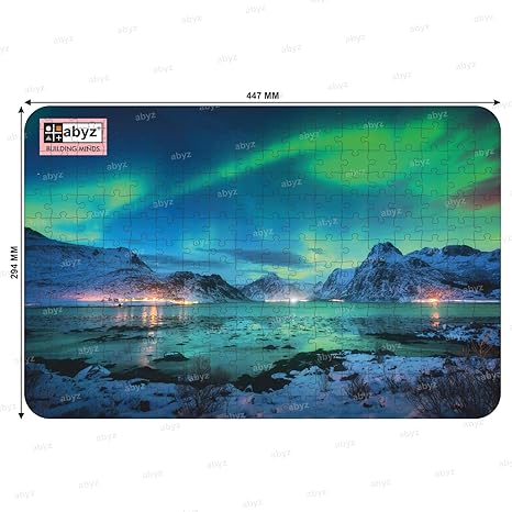 ABYZ Northern Lights (Aurora Borealis) Wooden Puzzle Play and Learn Educational Wooden Jigsaw Puzzle 252 Pieces