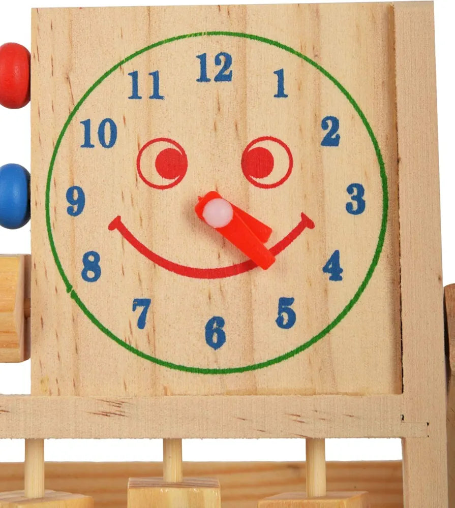 Trinkets & More - Multifunctional Calculation Abacus Flap | Math Toy Counting Addition| Smiling Clock Alphabets Numbers Words Kids 3+ Years