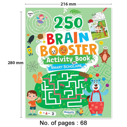 Brain Booster Activity Book for Age 3+ | 250 Engaging Brain Booster Activities to Enhance Focus and boost Problem-Solving Skills | Fun Learning | The Book Tree Books