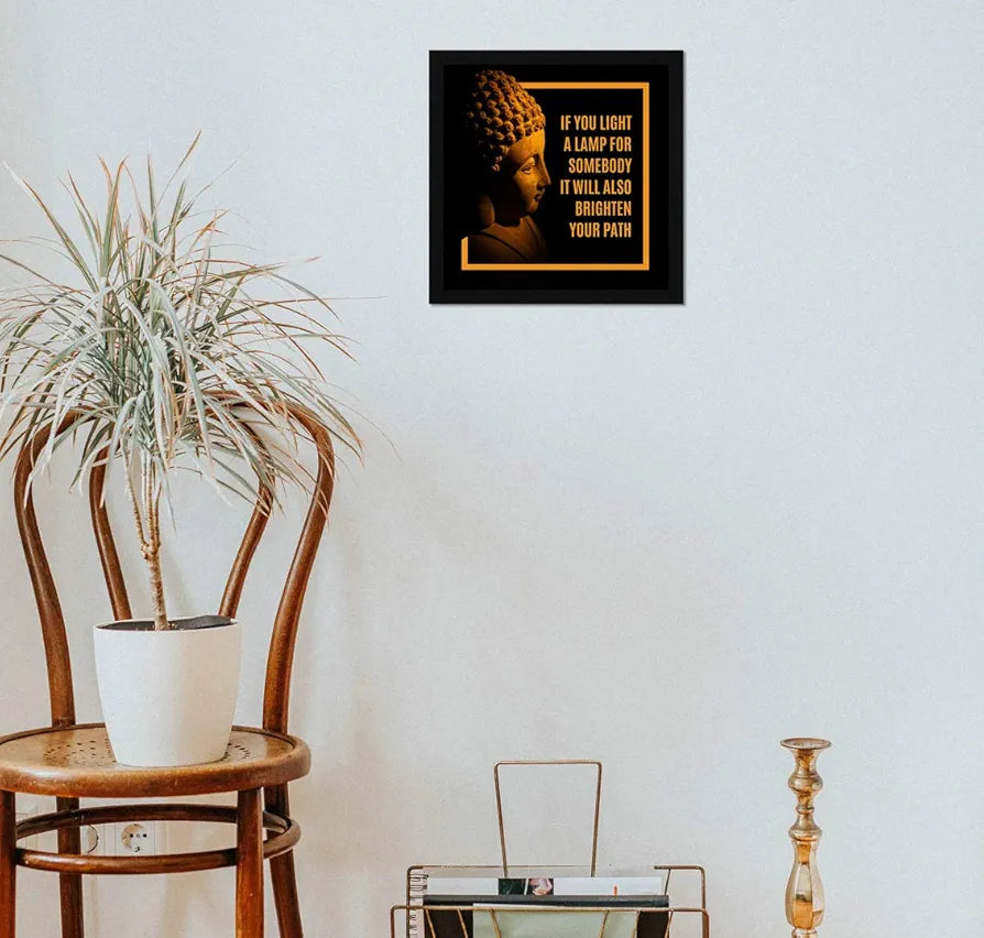 ArtX Paper Motivational Quote If you Light a Lamp Wall Art Painting