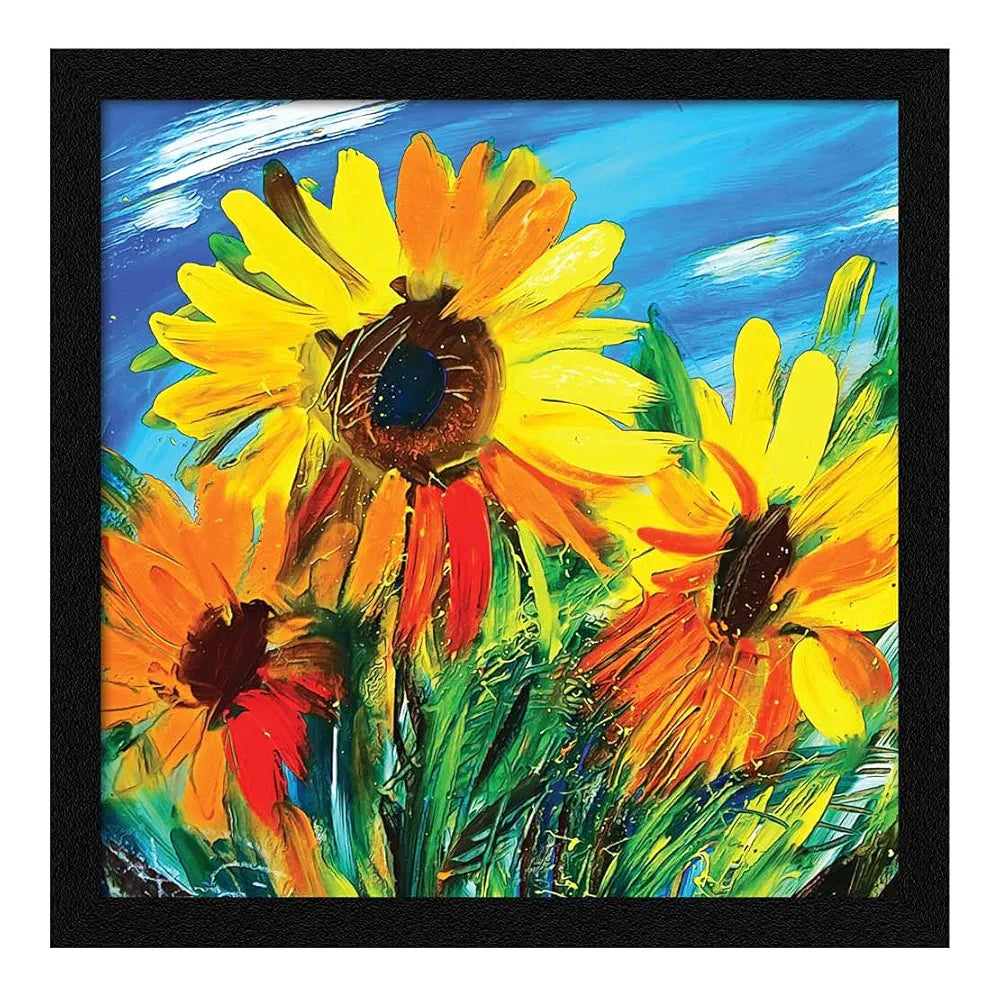 ArtX Paper Sunflower Wall Art Painting Multicolor