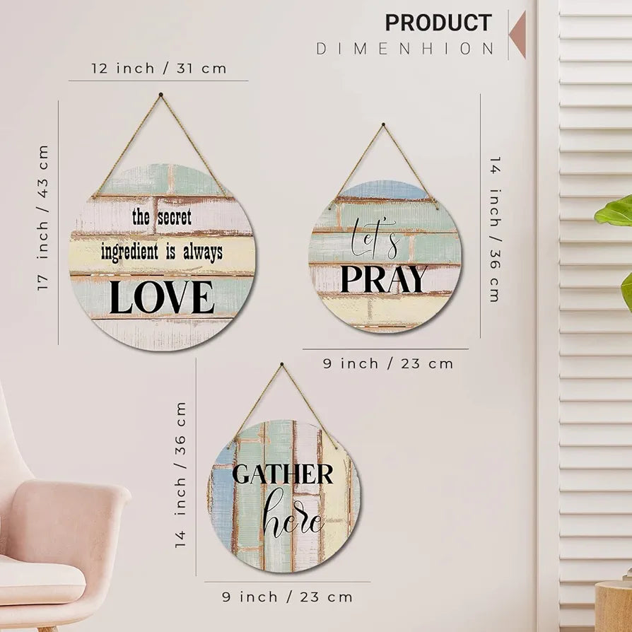 Kotart Wooden Wall Hanging Home Decor Items Secret Ingredient is Always Love