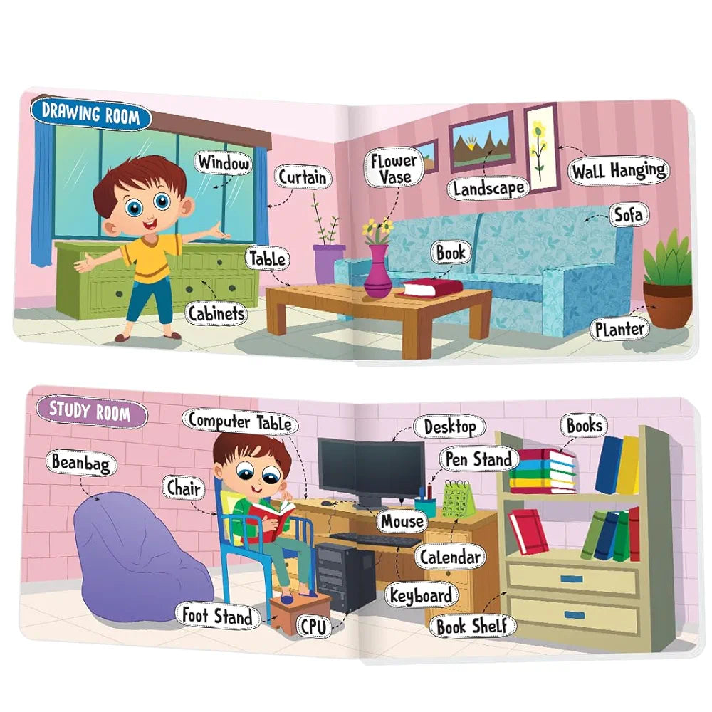 The Book Tree Picturepedia of My Home I Board Book for Kids Age 2+ I Bright & Colourful Pictures I Easy-to-Read Word Labels I Builds Vocabulary I Early Learning Picture Books for Children by Majestic Book Club