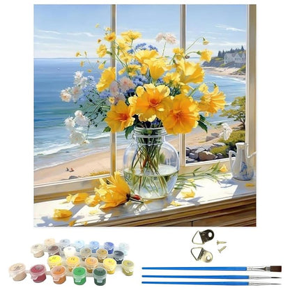 Hasthip Diy Oil Painting Paint By Numbers For Adults And Kids Gift Kits Pre-printed Canvas Beginner 16X20 Inch Multicolour