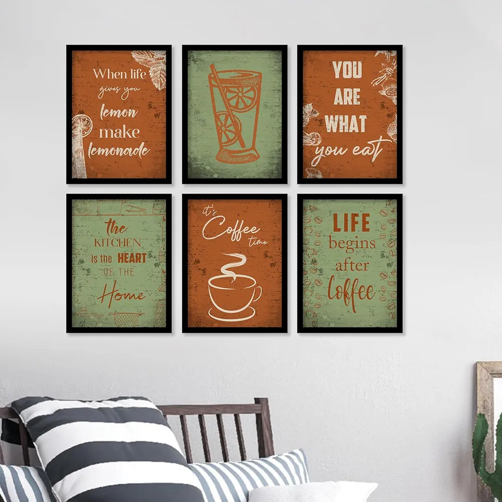 Kotart When Life Gives you Lemons Restaurant Quotes Posters with Frame