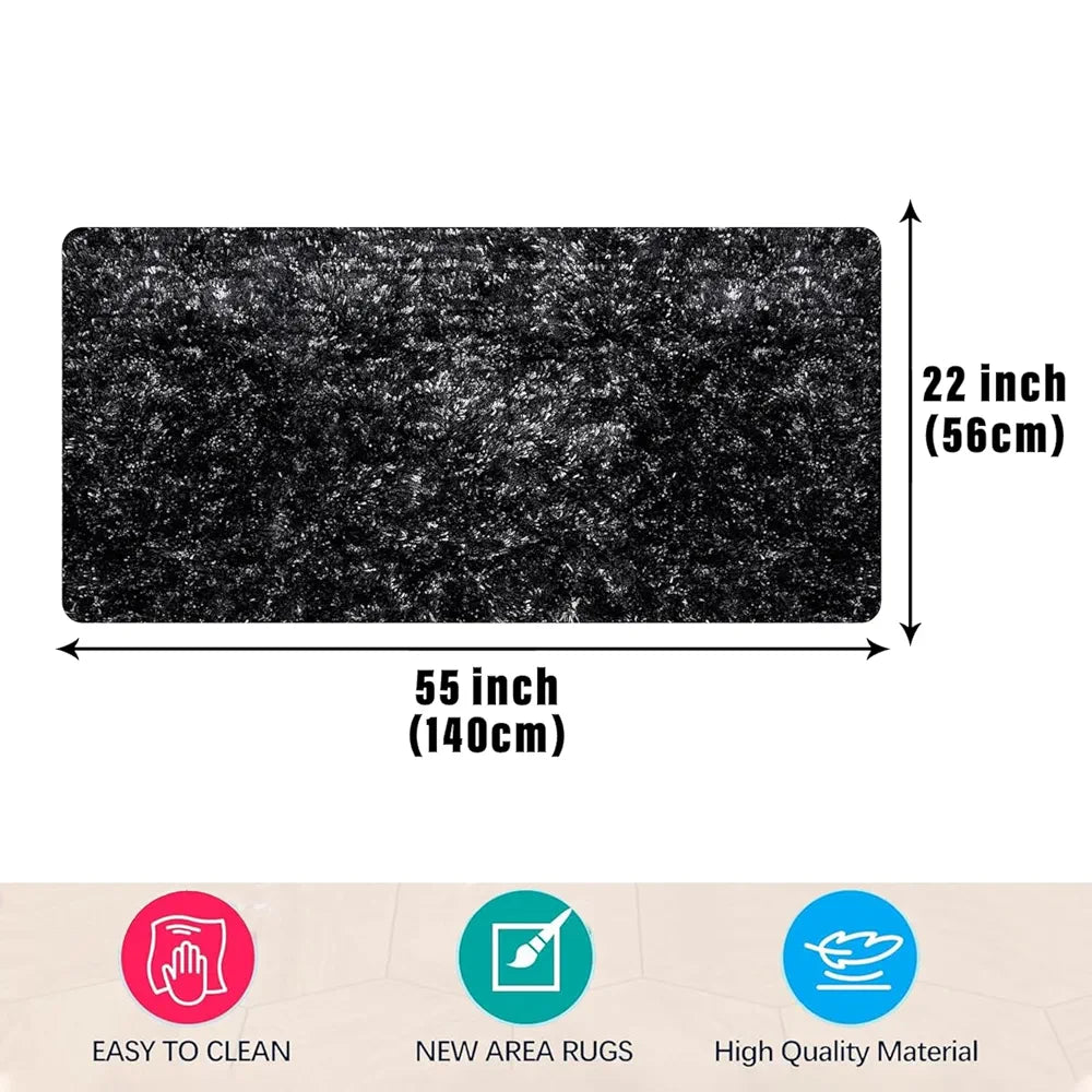 Kuber Industries Bedside Runner for Bedroom & Living Room Gray