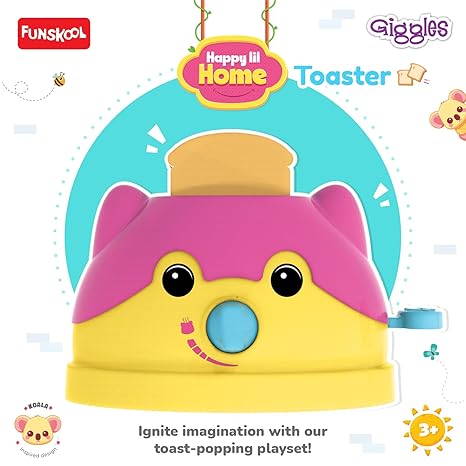 Funskool Giggles Playset Happy Lil Home Toaster Koala Inspired Pretend Role Play Kitchen pop up Toy
