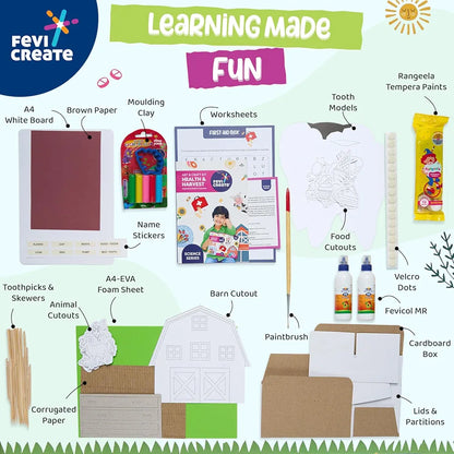 Fevicreate Health and Harvest Art & Craft Kit | Science Series Inspired by NCERT Curriculum| Best Gift for Kids Boys & Girls 6+ Years