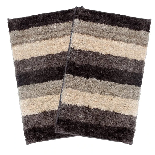 Luxe Home Jericho Doormat 2500 GSM Super Soft Microfiber Anti-Skid Mat Colour Amaber 40x60 cm (Pack of 2)